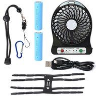 Xcellent Global 4 Inch Vanes Portable Fan USB Handheld Rechargeable Battery Powered Desktop Fan with 3-level Speed... N3