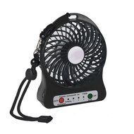 Xcellent Global 4 Inch Vanes Portable Fan USB Handheld Rechargeable Battery Powered Desktop Fan with 3-level Speed... N4