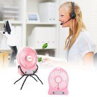 Xcellent Global 4 Inch Vanes Portable Fan USB Handheld Rechargeable Battery Powered Desktop Fan with 3-level Speed... N7