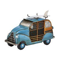 Deco Breeze DBF5417 Blue Woody Car Figurine Fan