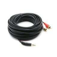 Pasow 3.5mm Stereo Male to 2RCA Male (Right and Left) RCA Audio Cable (30 Feet) N8
