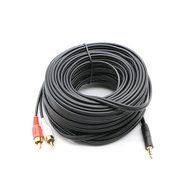 Pasow 3.5mm Stereo Male to 2RCA Male (Right and Left) RCA Audio Cable (30 Feet) N10
