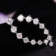 Women Fashion Rhinestone Gold Silver Crystal Earrings Ear Hook Stud Jewelry Gift N2