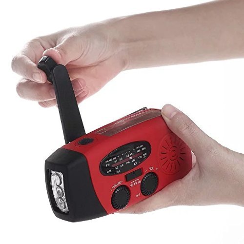 Paddsun US Ship Emergency Solar Hand Crank Dynamo AM/FM/WB Weather Radio LED Flashlight Charger N7