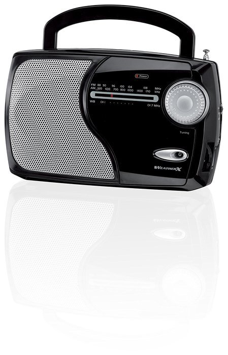 Weather X WR282B Portable NOAA Weather Band and AM/FM Radio - Black N3
