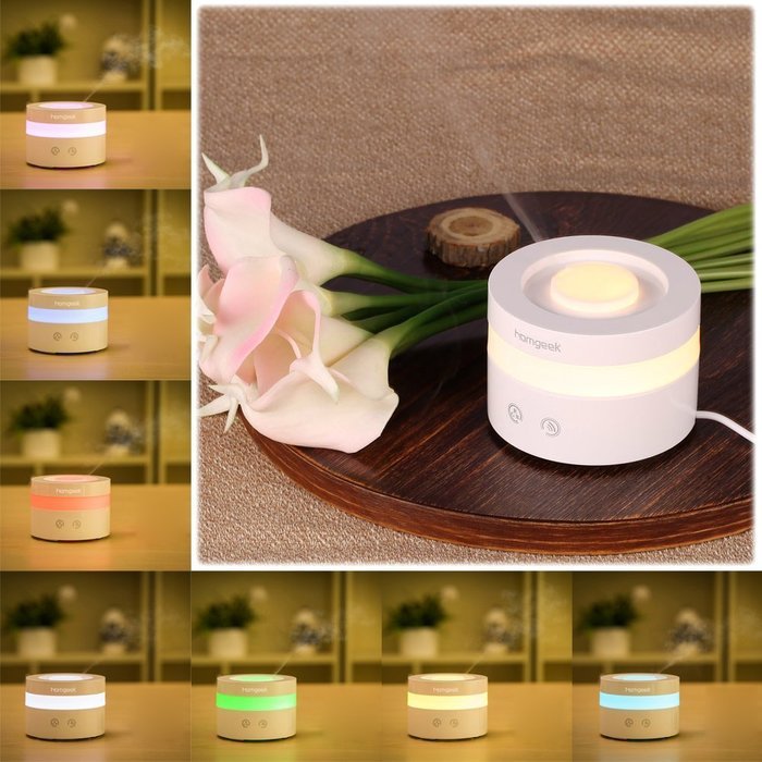 homgeek LED changing colors Aroma Oil Diffuser Ultrasonic Humidifier with Adaptor & USB N3
