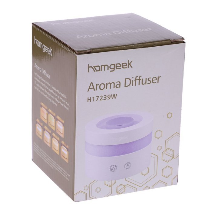 homgeek LED changing colors Aroma Oil Diffuser Ultrasonic Humidifier with Adaptor & USB N4