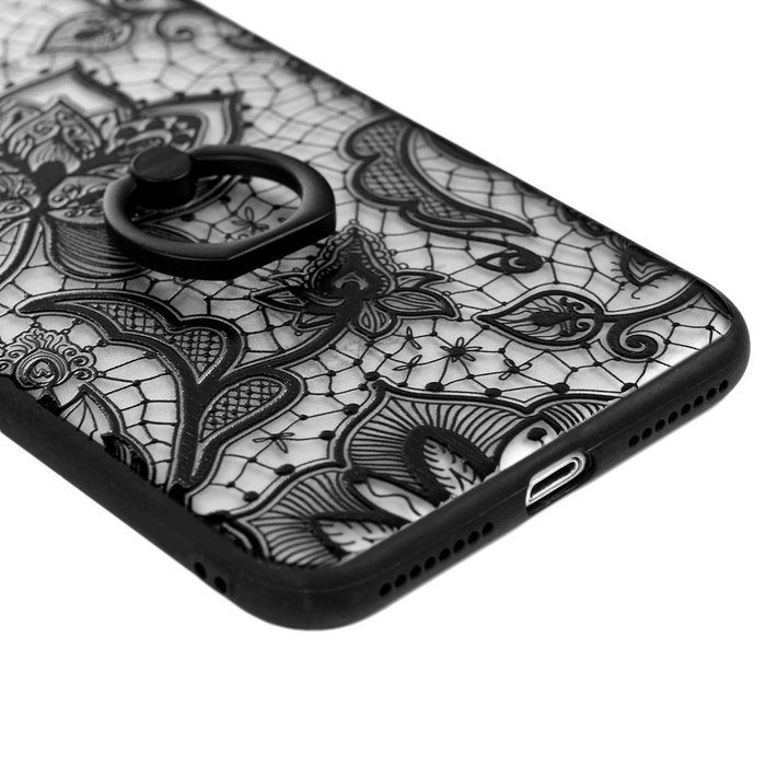 iPhone 7 Plus Case (5.5 inch) - 360 Degree Rotating Ring Holder Kickstand Shockproof Soft TPU Skin Bumper Frame... N9