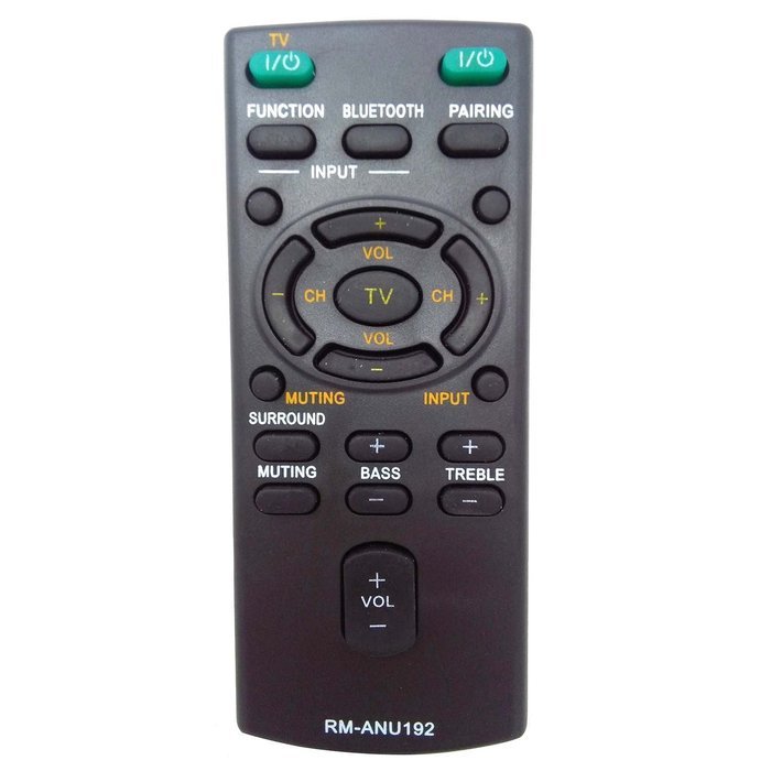 Replaced New RM-ANU192 Sound Bar REMOTE fit for SONY Sound bar HT-CT60BT SS-WCT60 HT-CT60 SA-CT60 SA-CT60BT HTCT60BT... N3