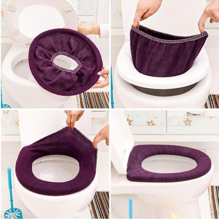 Kingfansion Bathroom Toilet Seat Closestool Washable Soft Warmer Mat Cover Pad Cushion N3