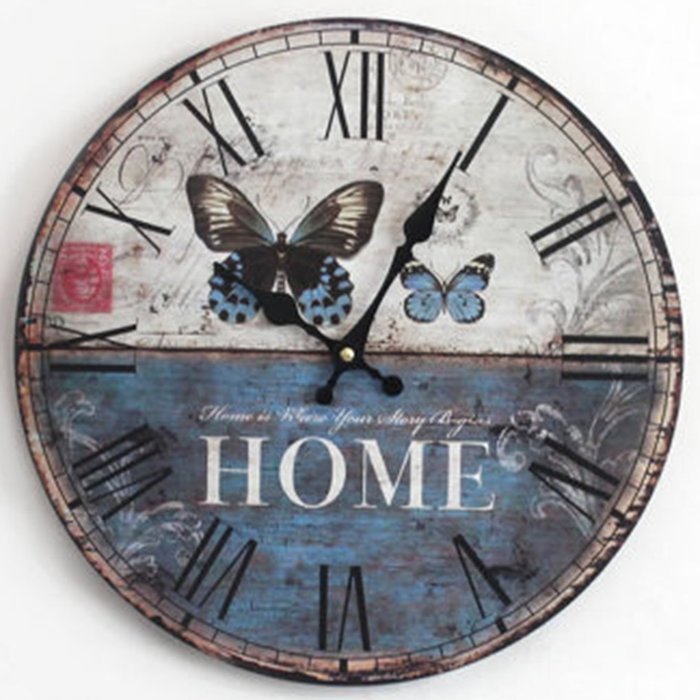 MuLuo Round Living room wall watch wooden hanging clocks wood for bedroom office A N4