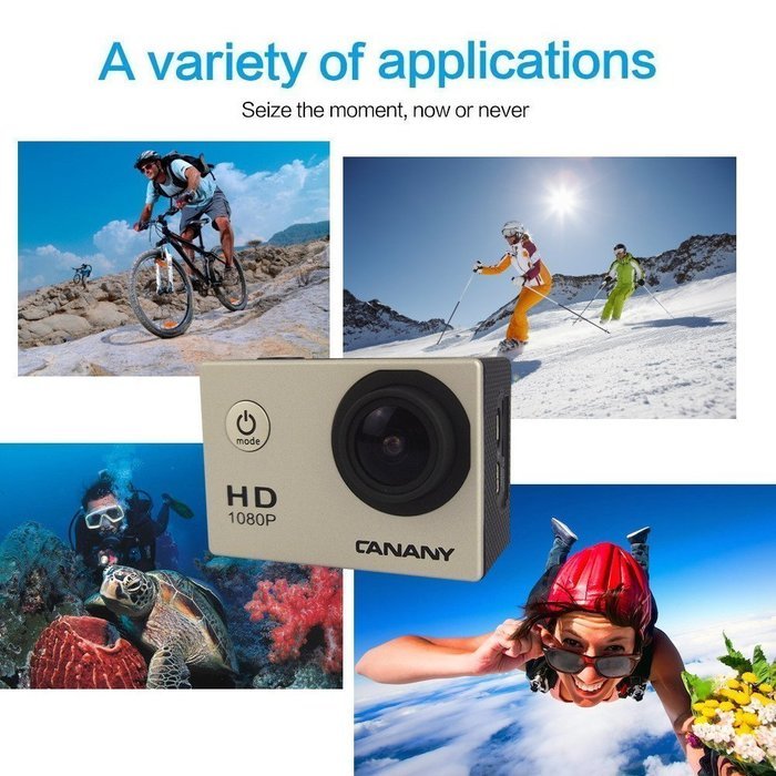 Brotherhood HD Sports Helmet Action Waterproof Camera As Go Professional Underwater Camcorder Kit - DSP:NT96650... N6