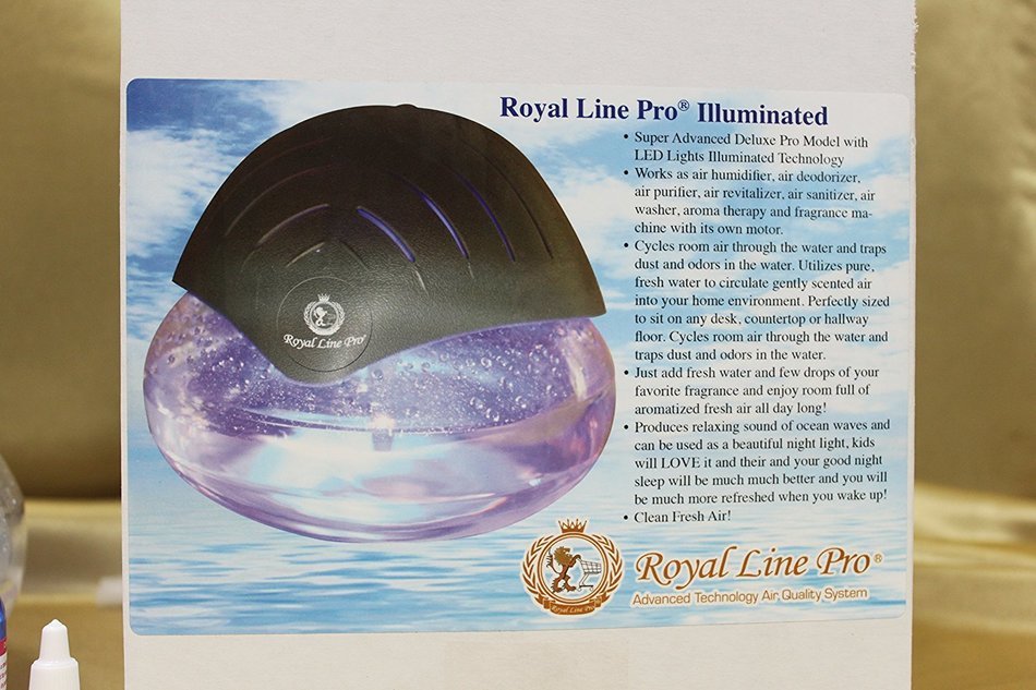 Royal Line Pro (R) Deluxe Illuminated Air Purifier Humidifier Revitalizer Cleaner Fragrance Dispenser Aroma Therapy...