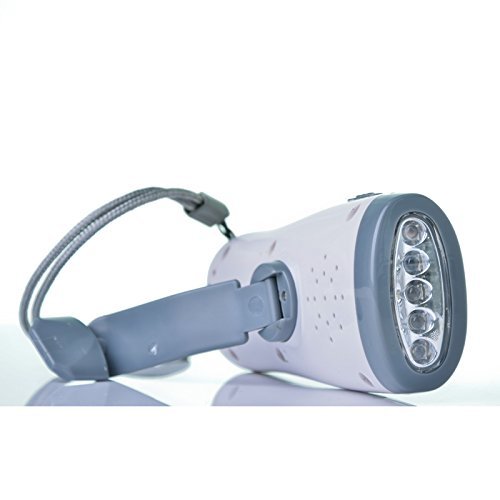 Dynamo Crank LED Flashlight AM/FM Radio w/ LCD Display & Siren N7