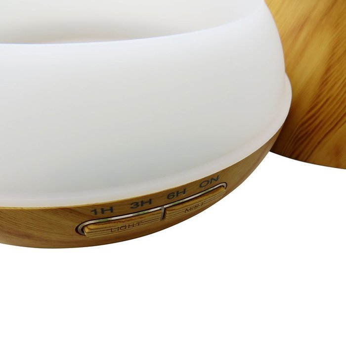 400ML Ultrasonic Aromatherapy Essential Oil Diffuser Cool Mist Humidifier Waterless Auto off (Dark Wooden Grain) N4