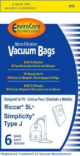 Riccar SL+ & Simplicity Type J Bag for Champ, 6 Bags