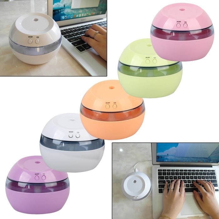 stargoldenbell USB Portable Mini Humidifier Aromatherapy Diffuser Moist Air for Office Car Home Bedroom,white N2