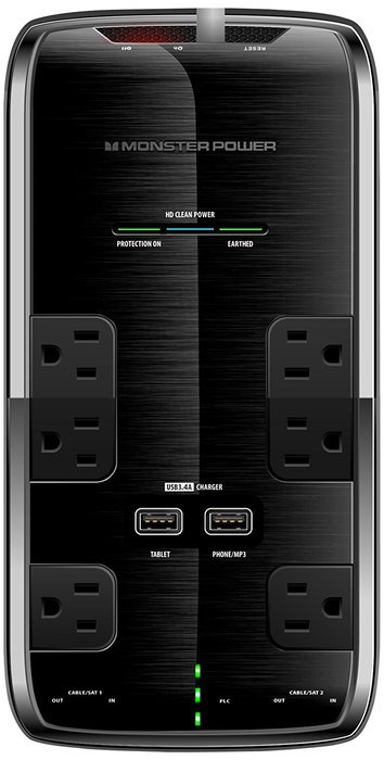 Monster Power - Black Platinum 1200 - with Ethernet over Powerline Adapter N2
