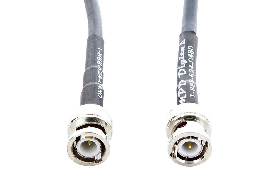 MPD Digital rg8x-bnc-antenna-cable-25ft RG-8X MILSPEC Mini-8 Coax with BNC Male to BNC Male Connectors On RG8x...