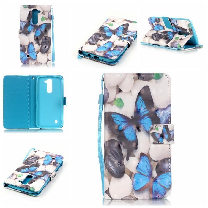 LG K7 Case,LG Tribute 5 Case,Yaheeda [3D Colored Drawing] [Flip Fit] Premium PU Leather Card-Slots Cash-Slots... N11