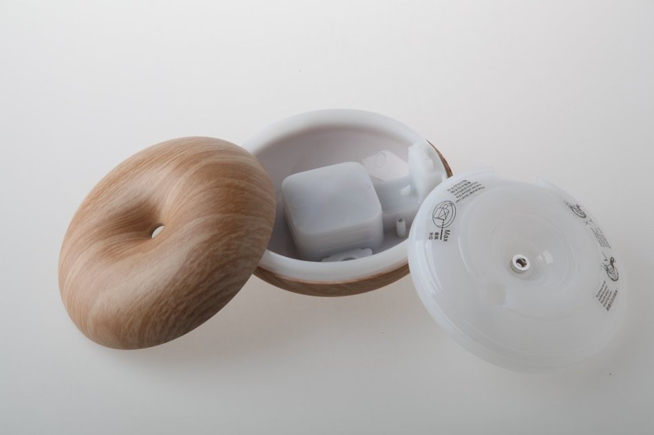 BEW Aromatherapy Diffuser,Wood Grain Cool Mist Ultrasonic Humidifier for Office Home Bedroom Living Room Study... N13