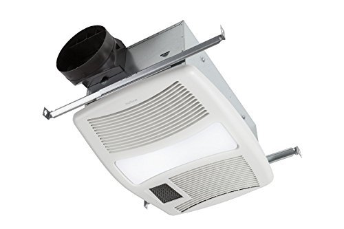 Broan QTXN110HL Ultra Silent Heater Combination Ventilation Fan with Light in 6" Round Ducting (110 CFM)