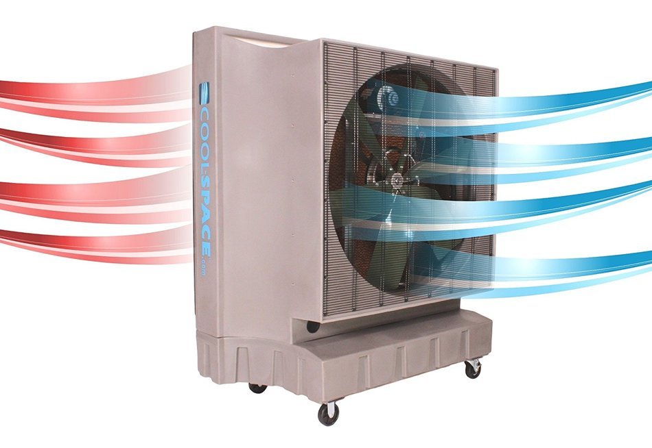 COOL-SPACE CS5-48-2B Two Speed Portable Evaporative Cooler, 48-Inch