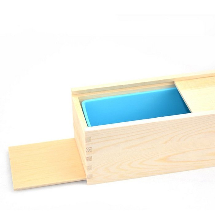 Peicees 1pcs Silicone Loaf Soap Making Molds with Rose Pattern + Wood Box with Double Cover for Homemade Soap... N3