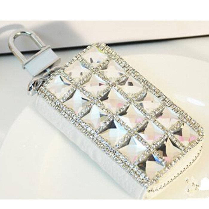 EVTECH(TM) Universal Car Smart Key Chain Leather Holder Cover Case Fob Remote 3D Handmade Luxury Shining Glitter... N5