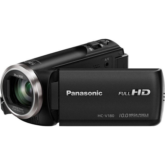 Panasonic HC-V180 HD Video Camera Camcorder with 32GB Card + Case + Flex Tripod + Kit