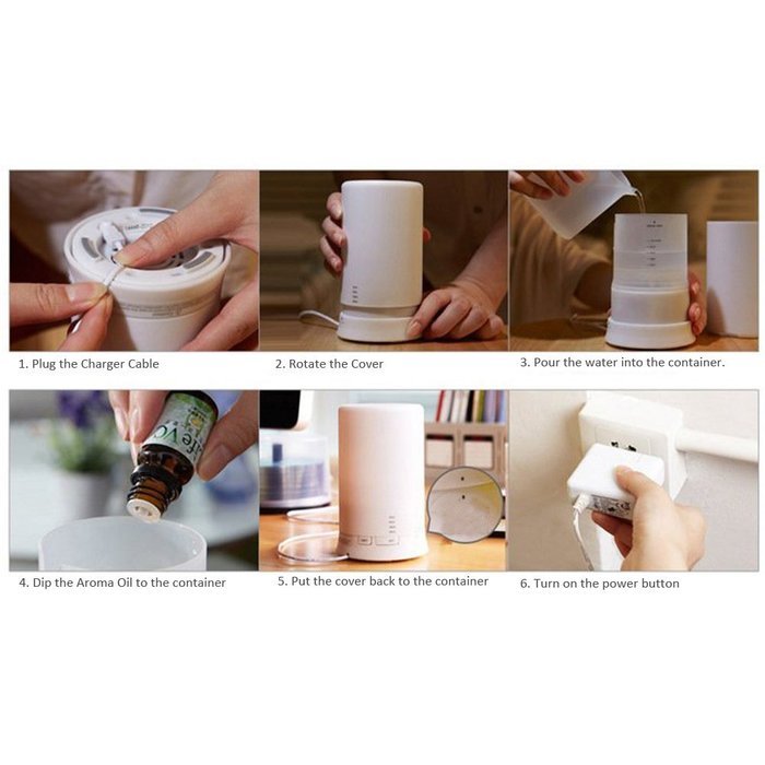 VersionTech Electric Aromatherapy Essential oil Diffuser Cool Mist Humidifier with Color LED light and Auto off... N3