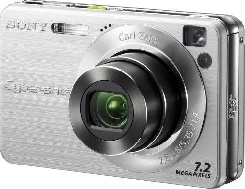 Sony Cybershot DSCW120 7.2MP Digital Camera with 4x Optical Zoom with Super Steady Shot (Silver) N13