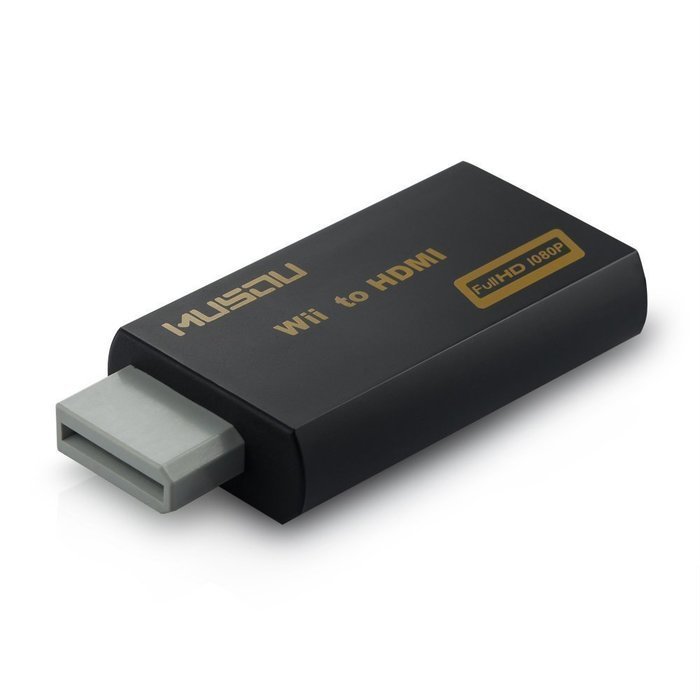 Musou WII TO HDMI Converter 720P 1080P HD Output Upscaling Adapter,black N4