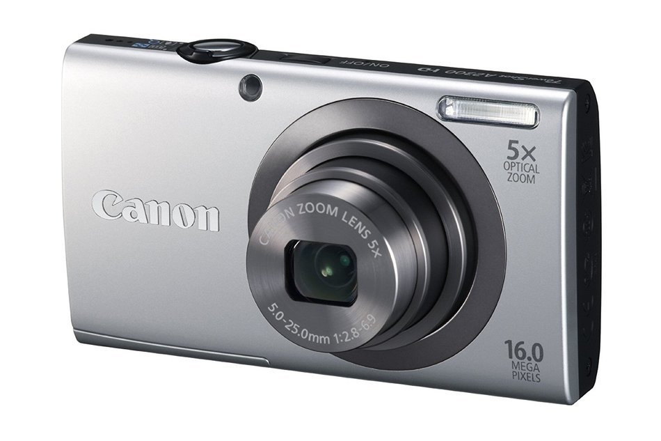 Canon PowerShot A2300 16.0 MP Digital Camera with 5x Optical Zoom (Silver) N12