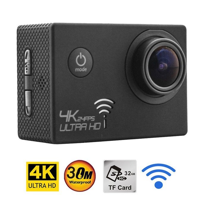 2.0'' LCD 4K Ultra WiFi Action Sports Camera 1080P HD 16MP 170 Degree Wide Angle Lens Waterproof Recorder Cam N3