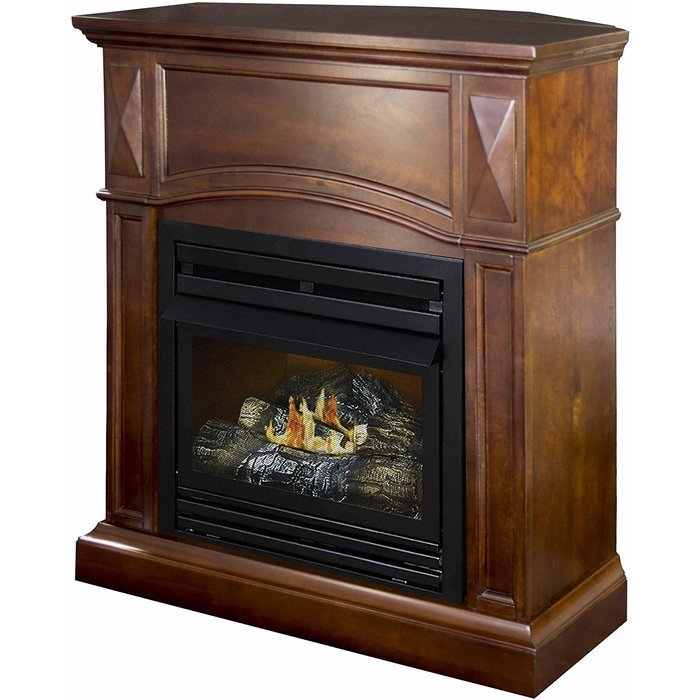 36" Dual Fuel Technology (LP or NG), Compact Cherry Vent-Free Fireplace System, 20,000 BTUs, Red