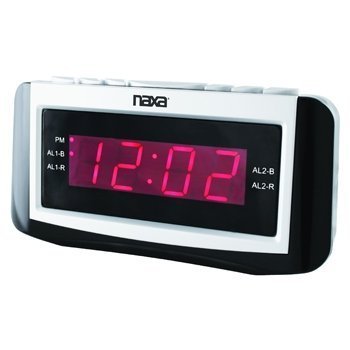 Naxa PLL Digital Alarm Clock with AM/FM Radio Snooze & Large LED Display