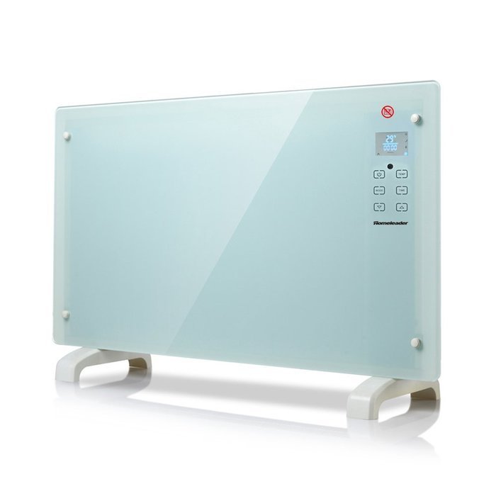 Homeleader Electric Panel Heater GH-15F, Crystal Glass Flat Convector Heater with LED Screen and Remote Control...