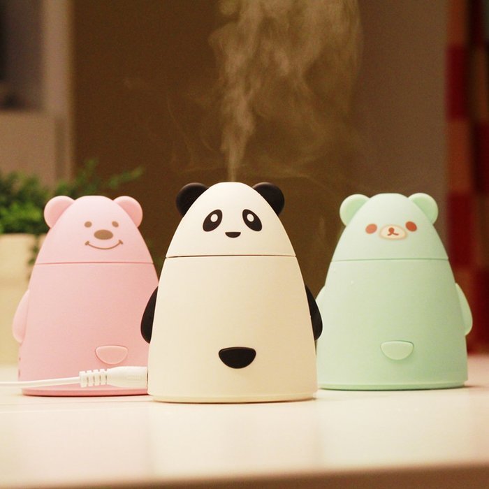 Topbeu Mini Bear Ultrasonic USB Powered Humidifier for Office Single Room (Green) N3