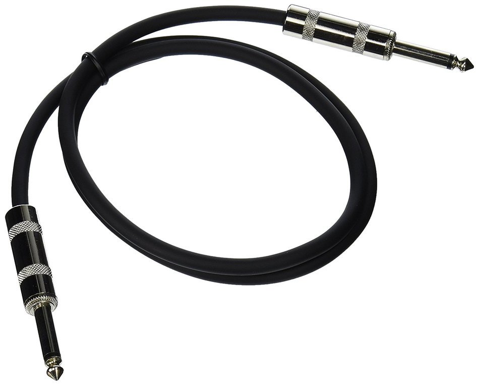 Seismic Audio - SASTSX-3 - 3 Foot TS 1/4" Guitar, Instrument, or Patch Cable Black