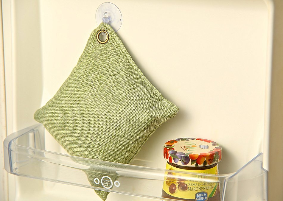 250g Natural Air Purifying Bag WayuExpress with Glass Suction Hook - Strong & Persistent Odor Remover - 100% Bamboo... N4