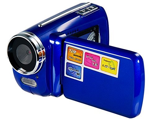 DV139 1.8 Inch TFT Screen 12.0MP Mini HD DV Digital Video Camera 4X Digital Zoom with Microphone (Blue) N8