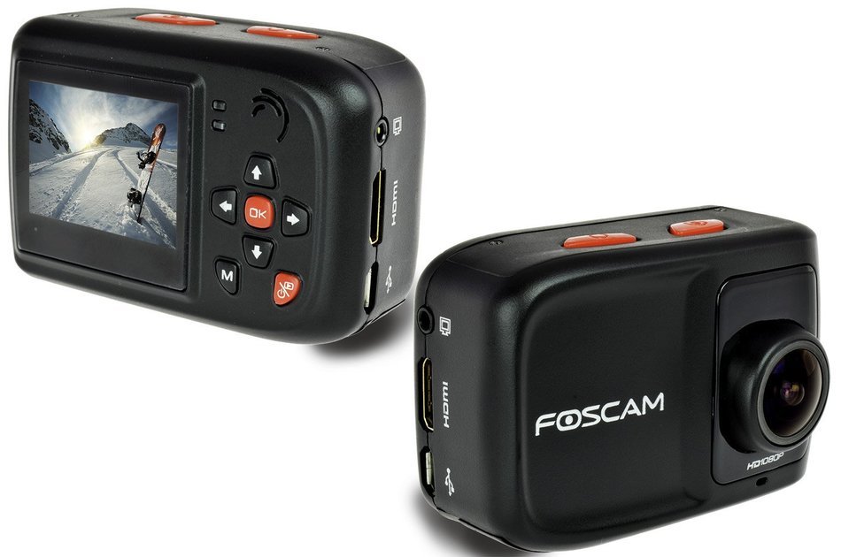 Foscam AC1080 Action Camera - HD 1080P, 12MP 3x Rapidshot, 170&deg; Viewing Angle, 1.5" LCD Viewscreen, Built-in Mic... N2