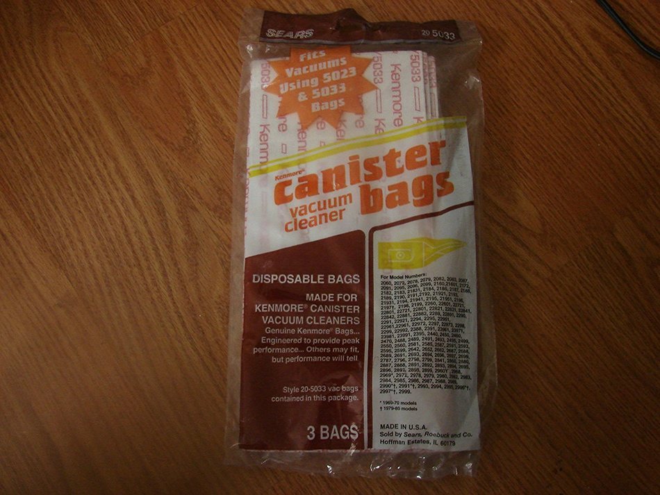 Kenmore 5023/33 Vacuum Dust Bags 129SW 3 Pack
