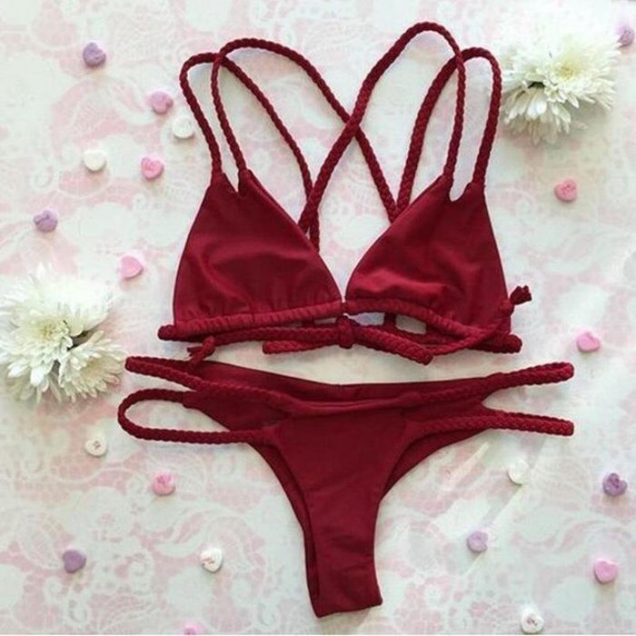 HOT Sale!Canserin Women Sexy Brazilian Push Up Padded Bikini Set N7