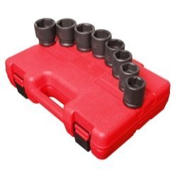Sunex 4680 8 Piece 3/4 Drive Standard SAE 6 Point Impact Socket Set by Sunex