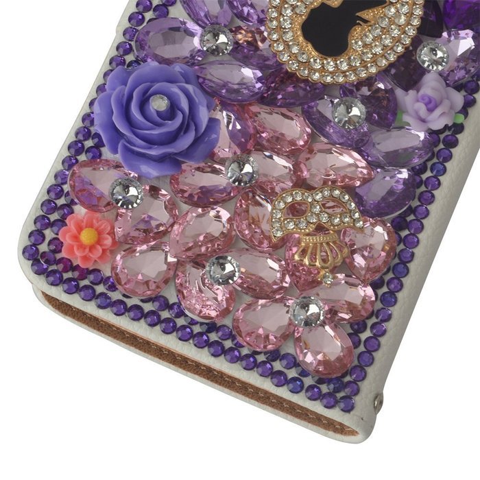LG V10 Case Yaheeda [Stand Feature] Bling Sparkle Crystal Wallet Case [Diamond Jewel] Premium [Bling Luxury] PU... N5