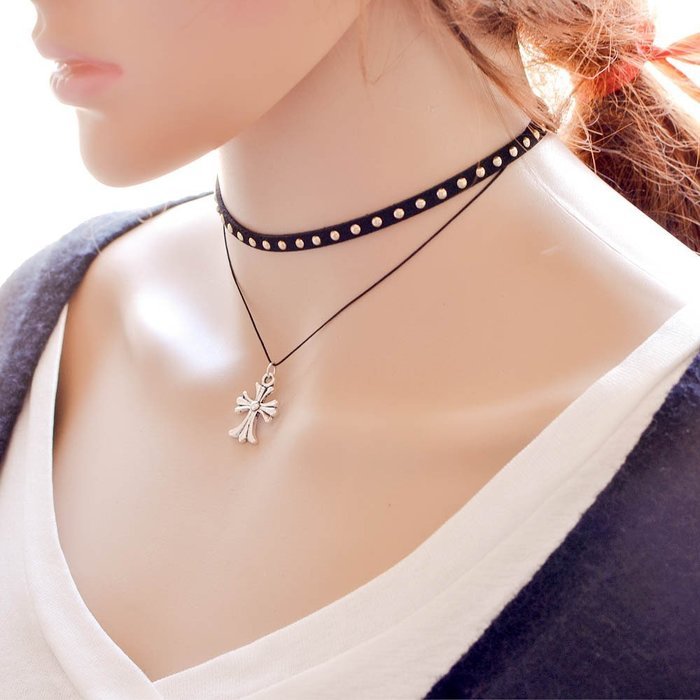 9 PCS Womens Black Velvet Choker Necklace for Girls Lace Choker Tassel Gothic Tattoo Necklace N2