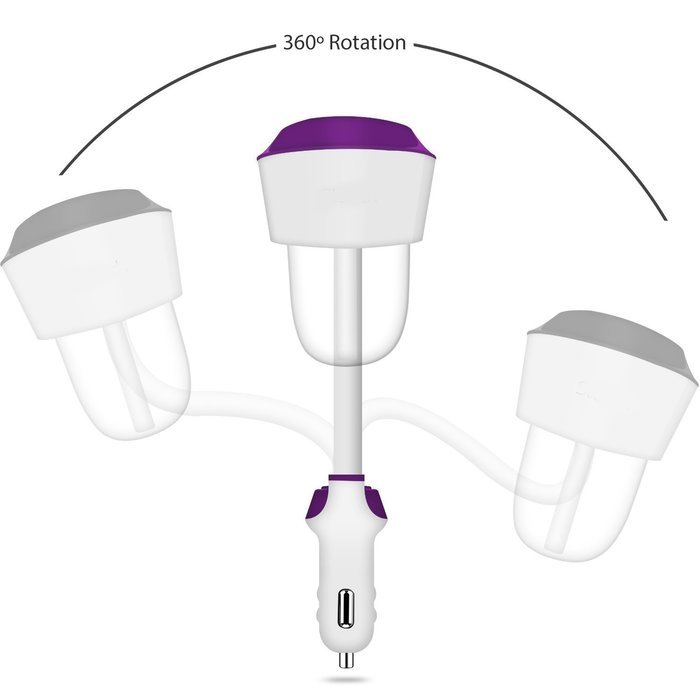 Yijiagou Adjustable Car Charger Humidifier Aromatherapy Essential Oil Diffuser Air Purify With One USB Charging... N2