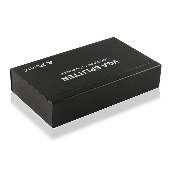 Portta PET0102V 2 Port 1x2 VGA Splitter with 3.5mm Stereo Audio support Bandwidth 500MHz 1080p N11